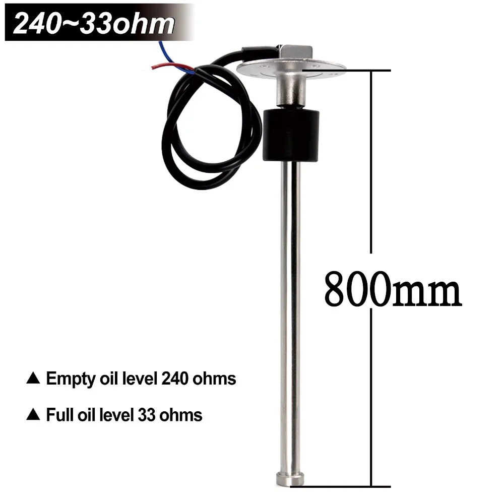 0 ~ 190 Ohm 240 ~ 33 Ohm 900 mm 800 Kraftstoffstandsensor Auto-Kraftstoffanzeige Wasserstandsmesser Sensor Benutzerdefinierte Größe 1500 mm 1200 mm 1100 mm 1000 mm
