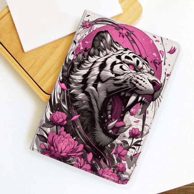 Cartoon Tiger Neon Flame For Lenovo Xiaoxin Tab Pad K10 K11 Y700 P11 3rd GT Pro Plus Gen Tablet Case Gift Cover
