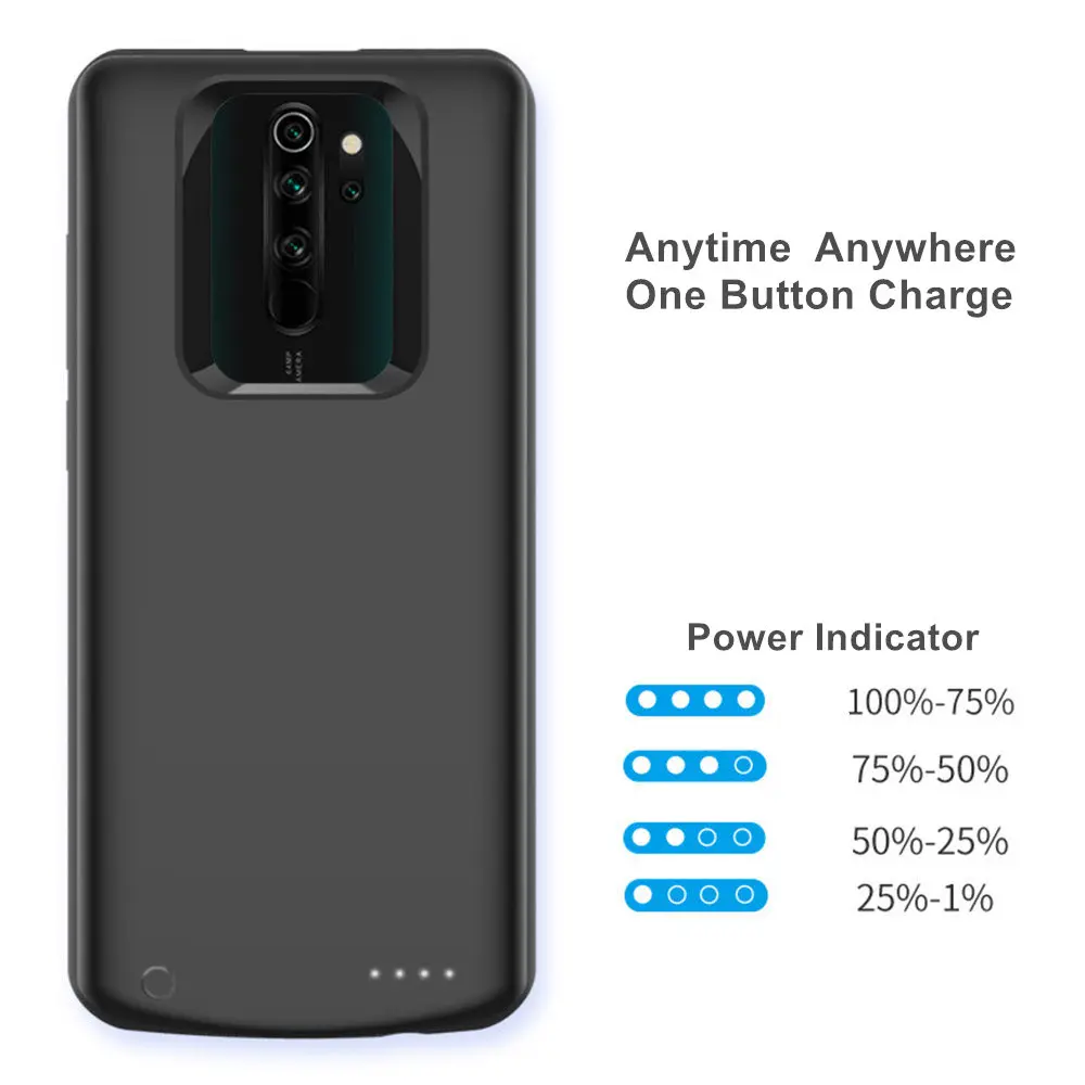 6500Mah Power Case For Xiaomi Redmi Note 8 Pro Battery Case Note 8 Battery Charger Power Bank For Redmi Note 8 Pro Battery Case