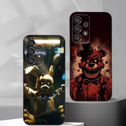 Five-Nights-At-Freddys F-Fnaf Phone Case For Samsung S25,S24,S21,S22,S23,S30,Ultra,S20,Plus,Fe,Lite,Note,10,9,5G Black Cover