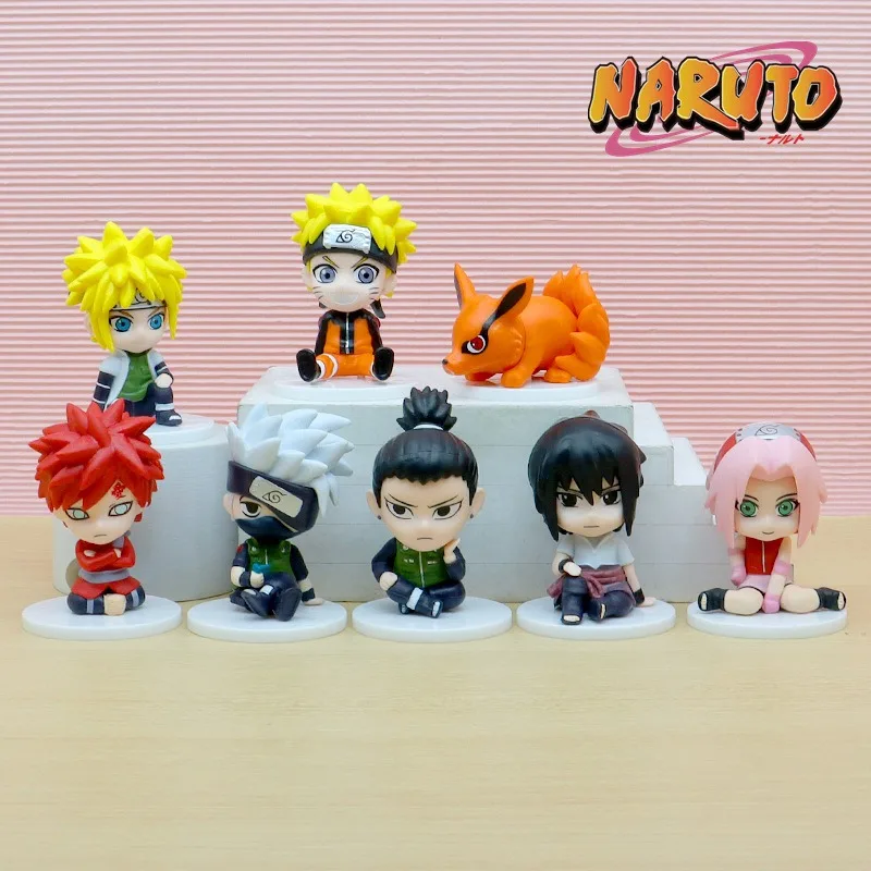 Экшн-фигурка Наруто аниме Q Version Uchiha Sasuke Kakashi фигурка Namikaze Minato Gaara Коллекционная статуя GK модель подарок игрушки