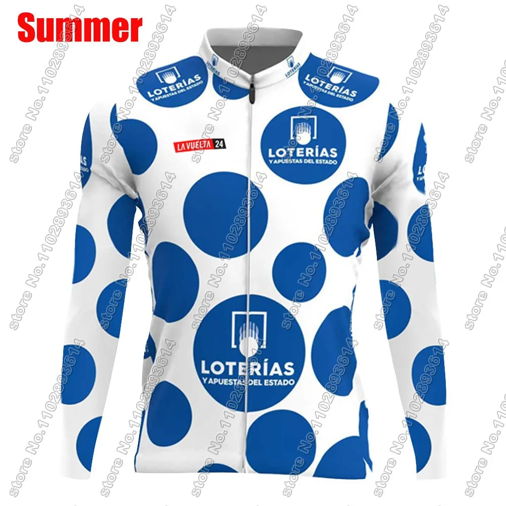 Spain Tour 2024 Cycling Jersey Long Sleeve Red Green Blue White Clothing Road Bike Shirts Bicycle Tops MTB Uniform Maillot