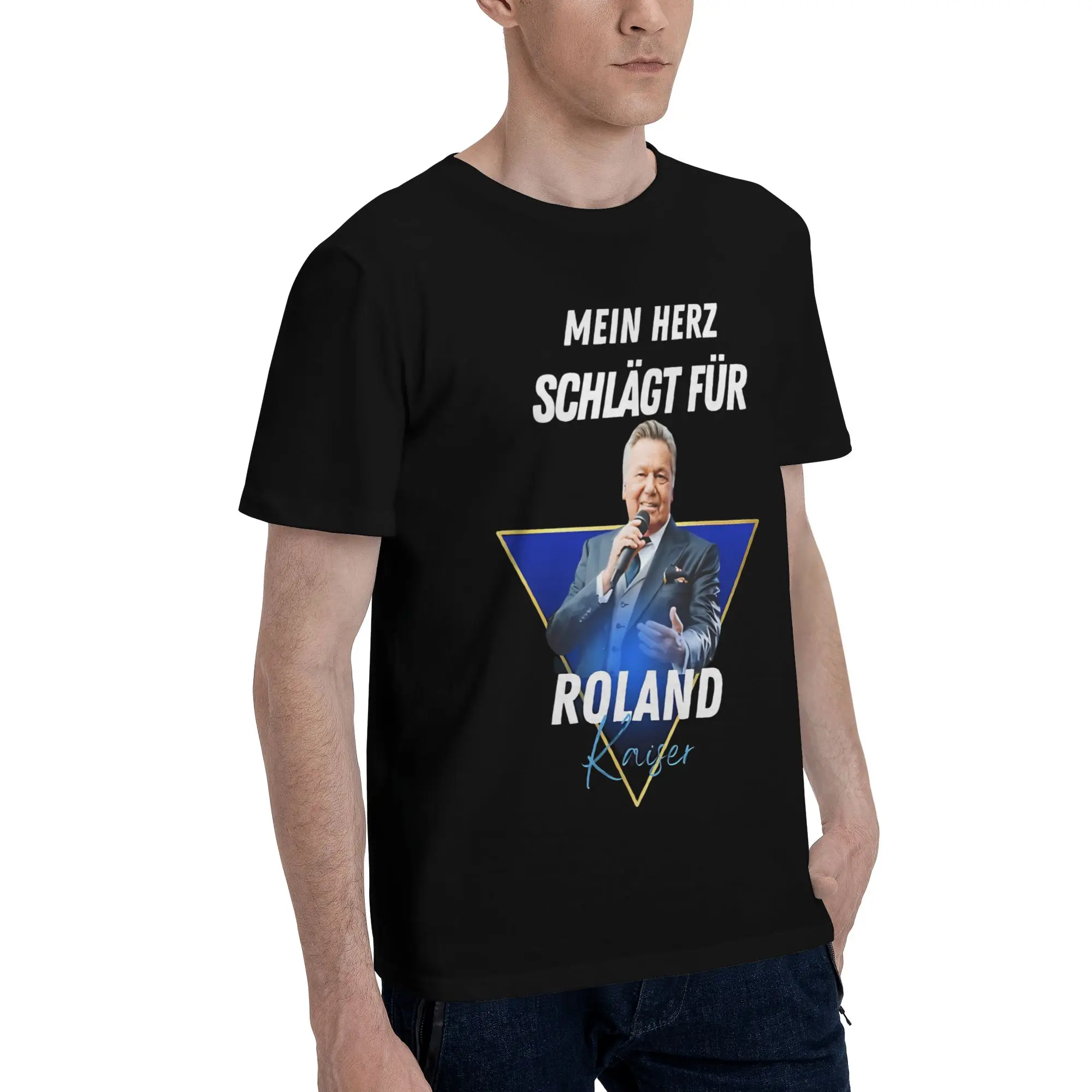 Men Women Graphic Printed Roland Kaiser  Eurovision Song Contest 2026 ESC2026 T Shirt Tee 100% Cotton  T-shirts Clothing view 2