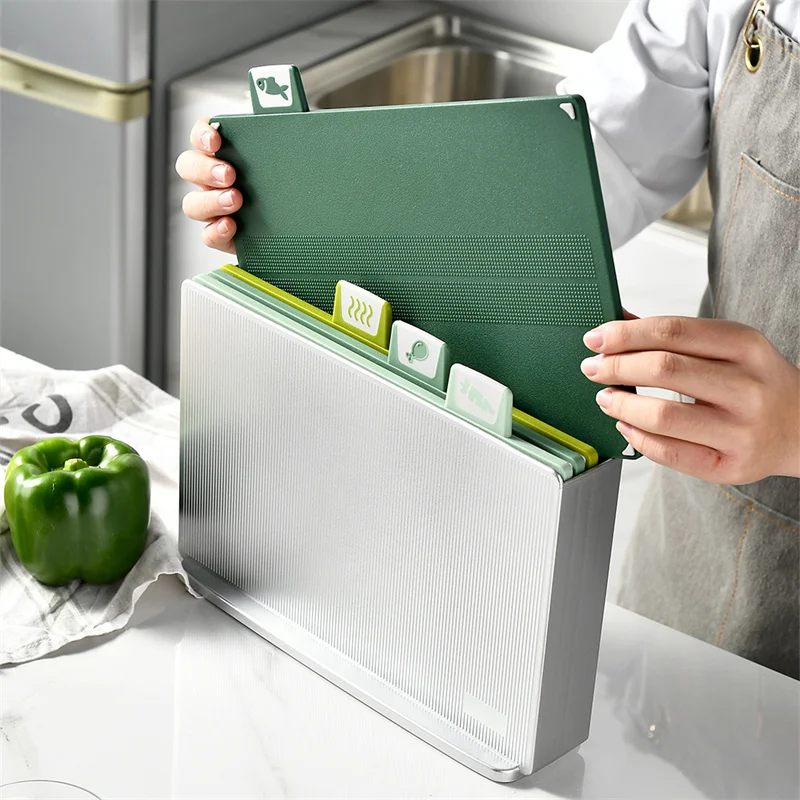 Creative Food Grade PP Plastic Cutting Board 4 Color Classification Plastic Chopping Boards Set Multifunctional Cutting Mats view 2