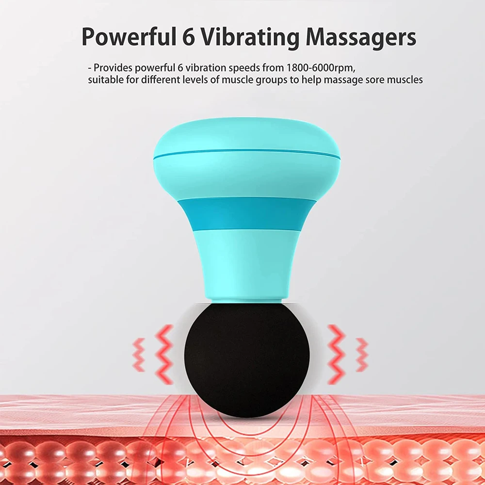 Mini Handheld Massage Gun Deep Tissue Electric Muscle Percussion Device Massage Machine for Travel Home Daily Relax