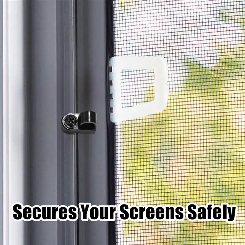 AEE2-24Pcs 3/8 Inch Nylon Window Screen Clips With Alloy Screws For Secure Fastening -