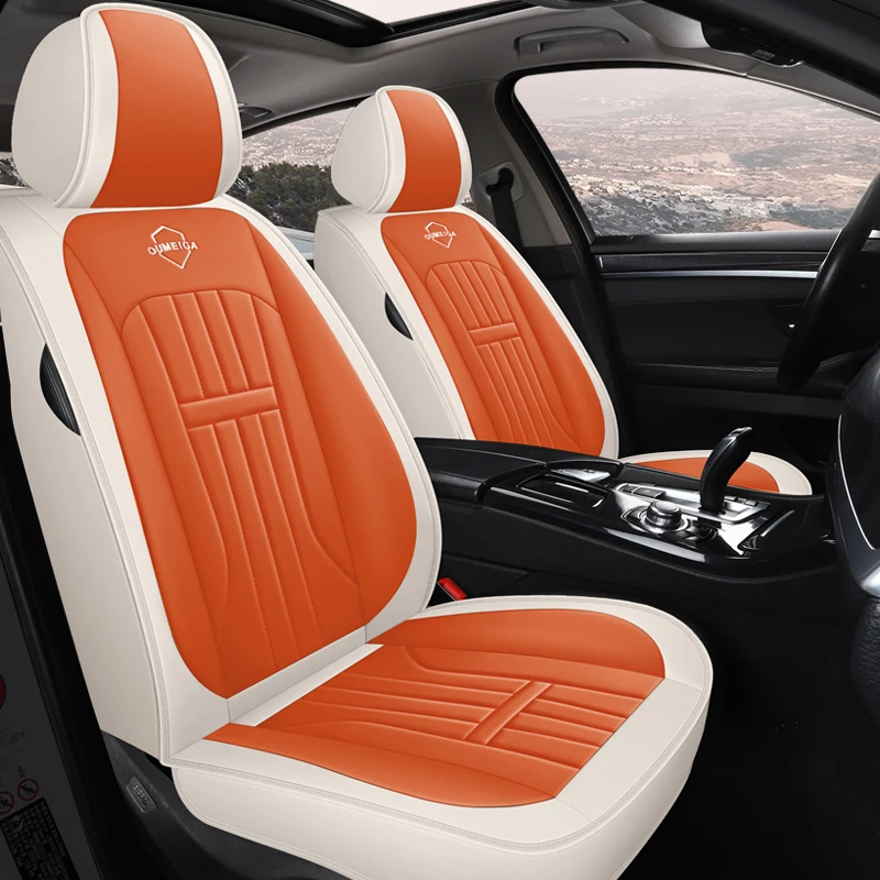 BHUAN Car Seat Cover Leather For Mercedes Benz All Models E C SLK G GLS GLC GLE GL ML GLK CLS S R A B CLK Vito Viano W204