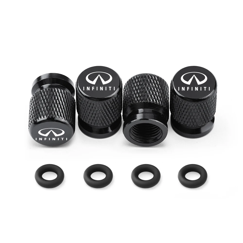 4PCS Car Wheel Tire Valve Caps Tyre Stem Covers Airdust Waterproof For Infiniti Q50 Q30 FX35 G37 G35 Q70 QX70 Q60 QX50 QX60 QX80