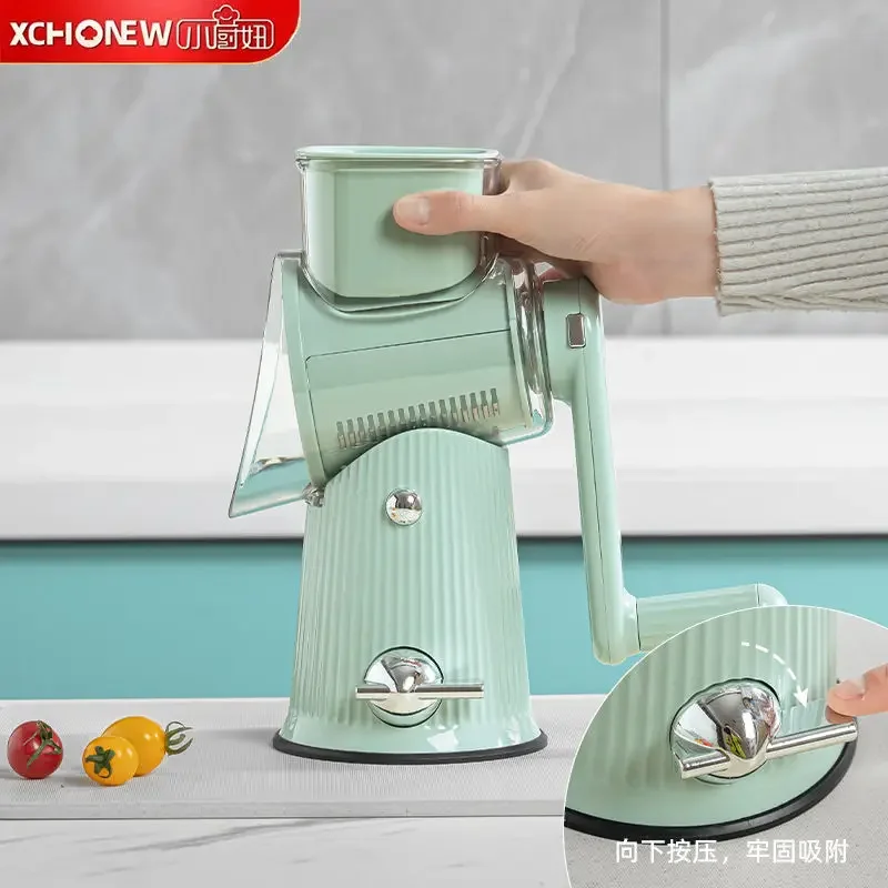 

Vegetable cutting tool kitchen storm vegetable cutting household multifunctional drum wiping shredder meat slicer