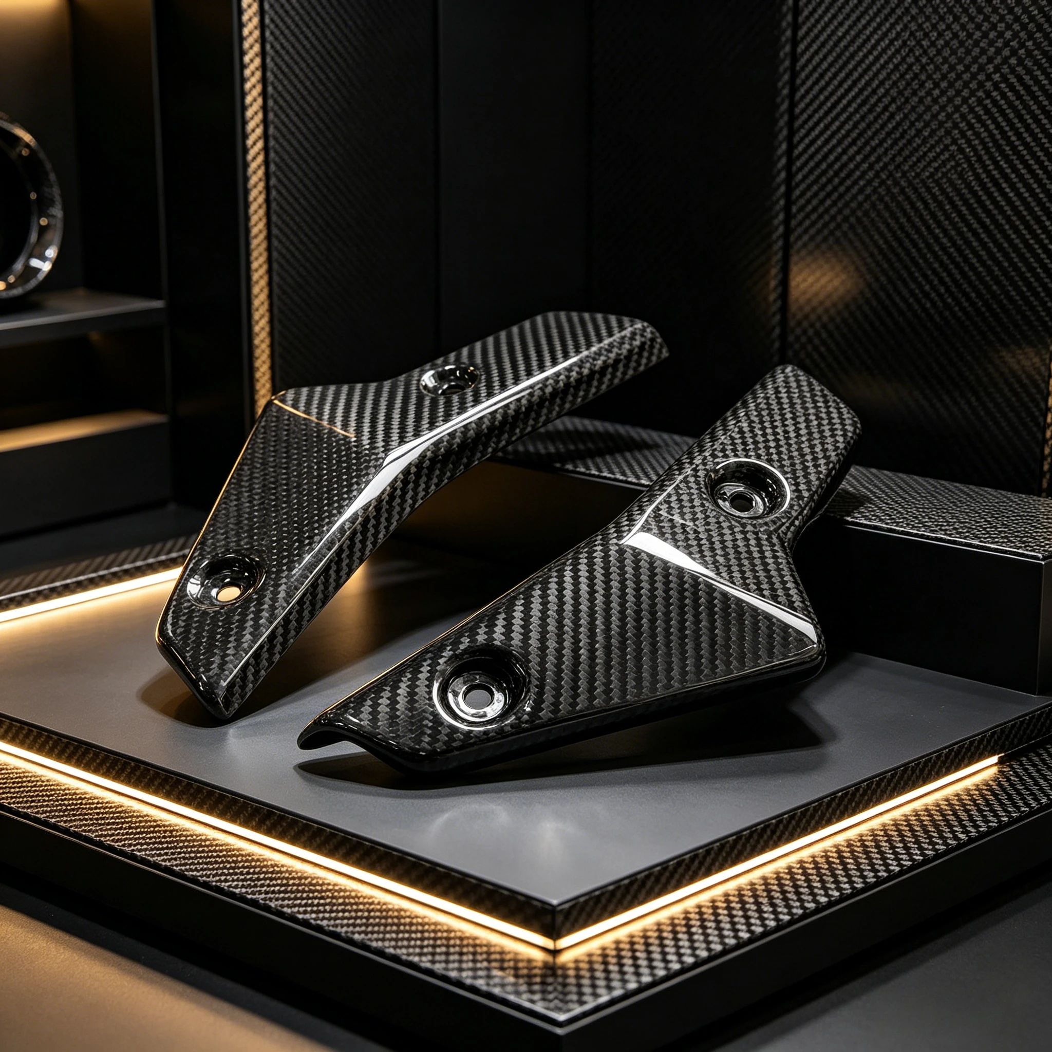 

Motorcycle Carbon Fibre Side Radiator Fairing Cover for Triumph Street Triple 765 2021-2022