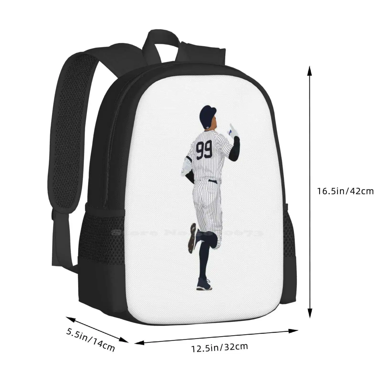 Mochila escolar de gran capacidad para ordenador portátil, bolsas para computadora portátil de la Universidad del Estado de California, Aaron Judge, Fresno Linden