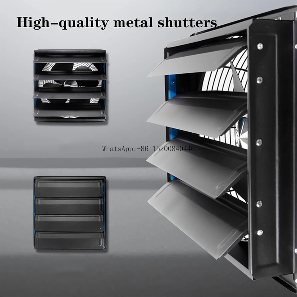 Energy-saving Automatic Shutter Factory Ventilation Waterproof 20 Inch  Exhaust Fan Ventilation Industrial