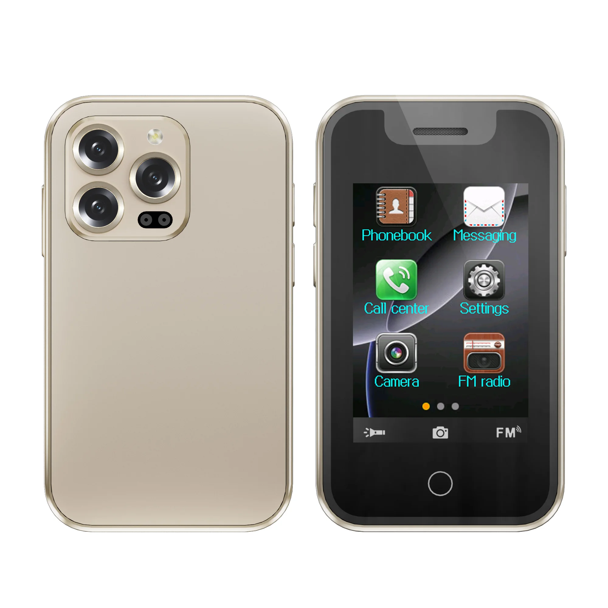 SERVO BM16 PRO Mini Mobiele Telefoon 2.4 inch Touchscreen Bluetooth Oproepen Dual SIM Recorder Zaklamp 2G GSM Draagbare Kleine Mobiele Telefoons