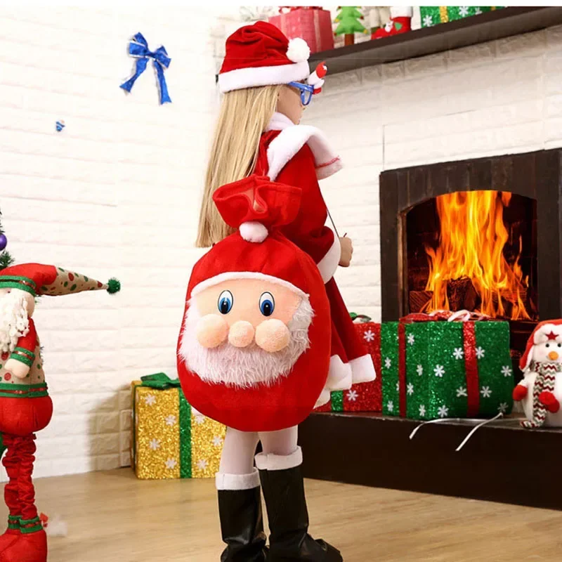 Coslan Kids Kind Kerst Cosplay Kostuum Kerstman Baby Kerst Outfit Set Jurk Broek Tops Hoed Mantel Riem Voor Jongens Meisjes
