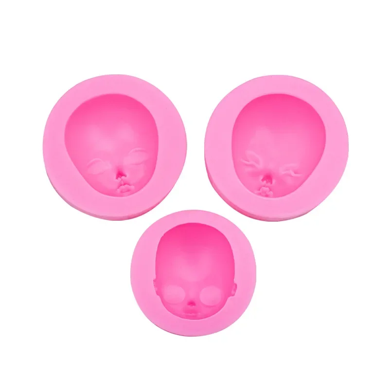 DIY Girl Face Silicone Mold Fondant Molds Cake Decorating Tools Woman Mask Mould Polymer Clay Resin Molds