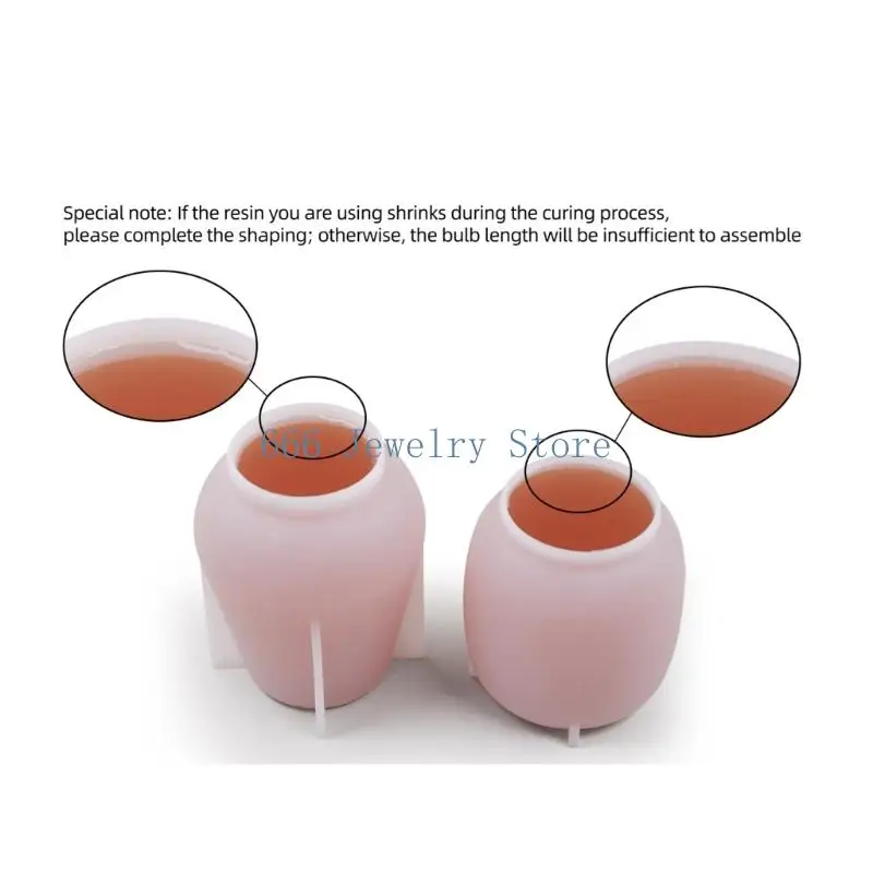 

F2TD Silicone Molds Set Bedside Decorations Camping Lights Moulds Silicone Crafting Supplies for Making Artistic Resin Lamps