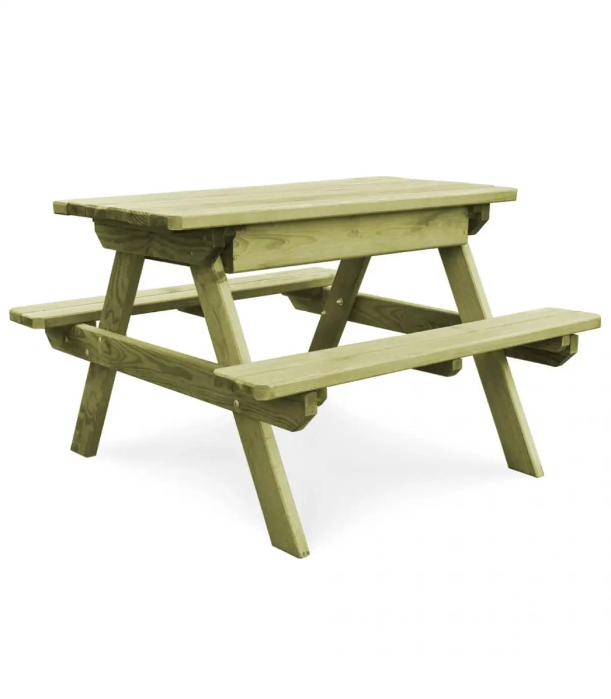 Garden tables picnic table with benches pine wood impregnated 90x90x58cm