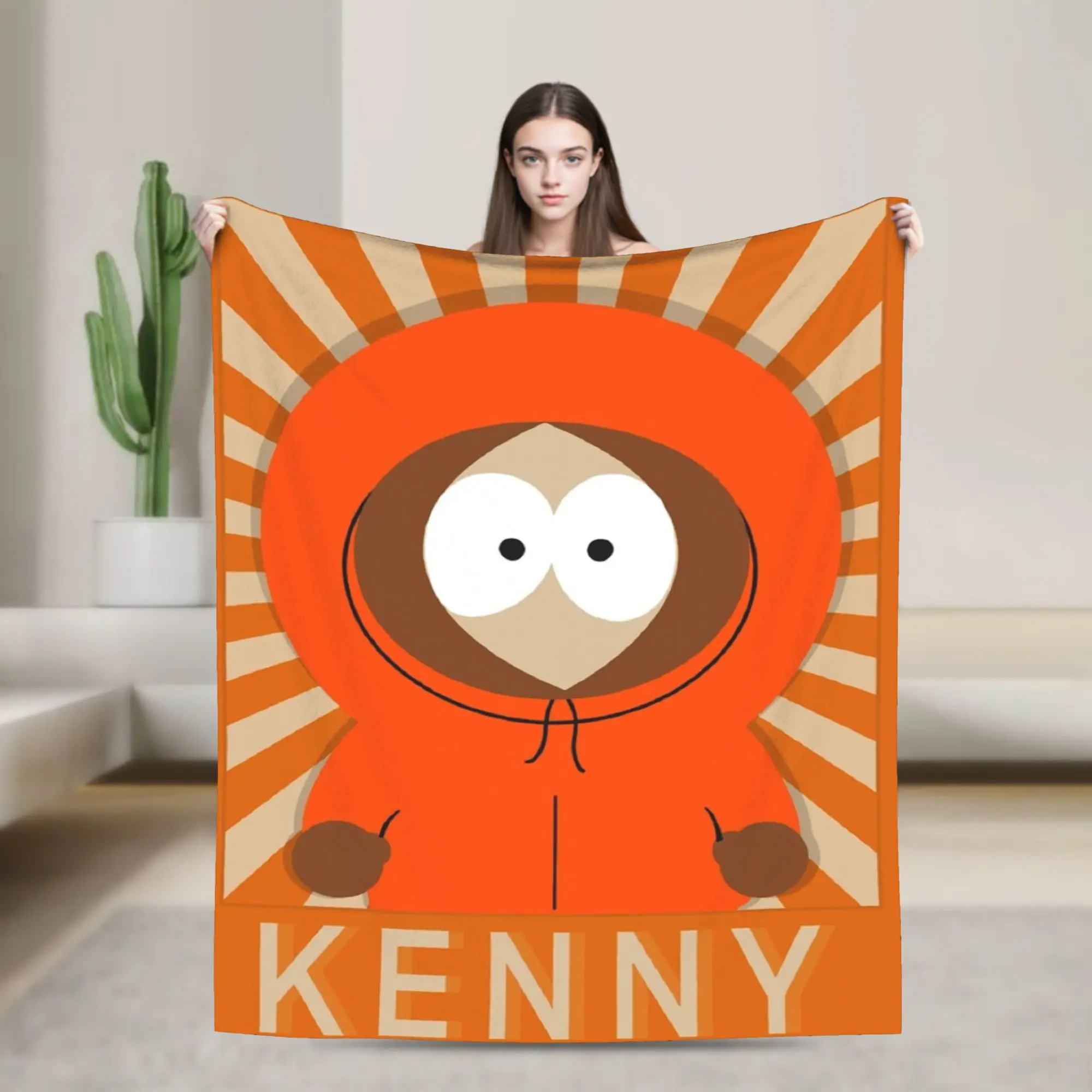 Manta Epic Kenny McCormick para sofá, divertida manta de felpa suave y peluda Southpark, colchas de varios tamaños para todas las estaciones