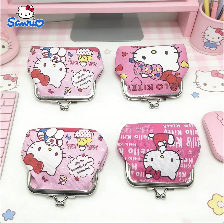 

Cartoon Sanrio HelloKitty Coin Pouch Purse Sanrio Small Wallet Melody Bags Girls Purse Kawaii Wallet Kid Toy Bag Holiday Present