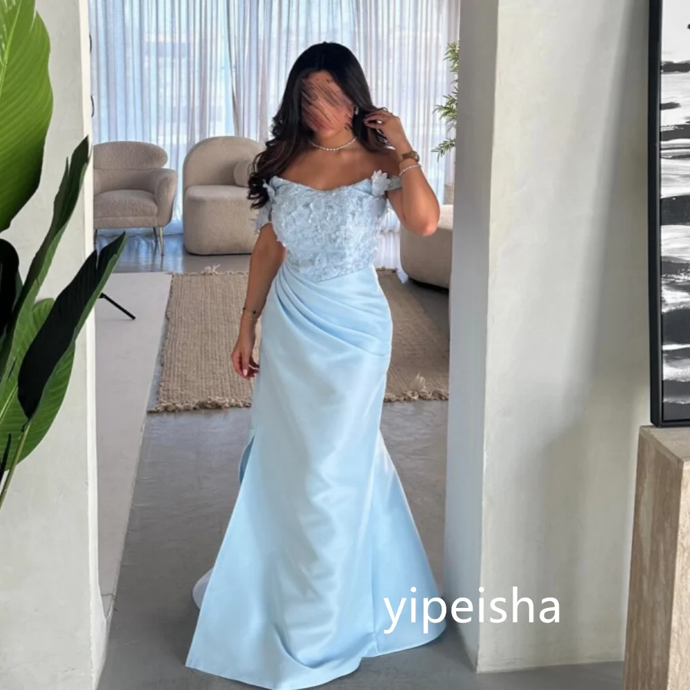 Classic Mermaid Off-the-shoulder Long Dresses Prom Dresses Exquisite Modern Style Pastrol Unisex Chinese Style Formal Casual