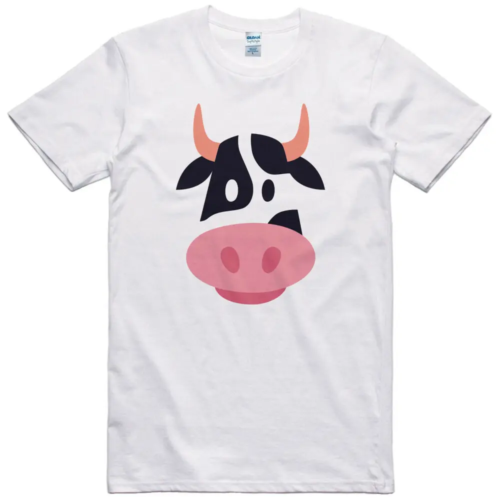 T-Shirt Mucca Viso Design regelmäßige Cotone Unisex T-Shirts Unisex Sommer Kurzarm