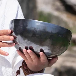 Full Moon Tibetan Singing Bowl Handmade Mindfulness Meditation Nepal Singing Bowls Yoga Chakra Sound Healing Therapy Accessories