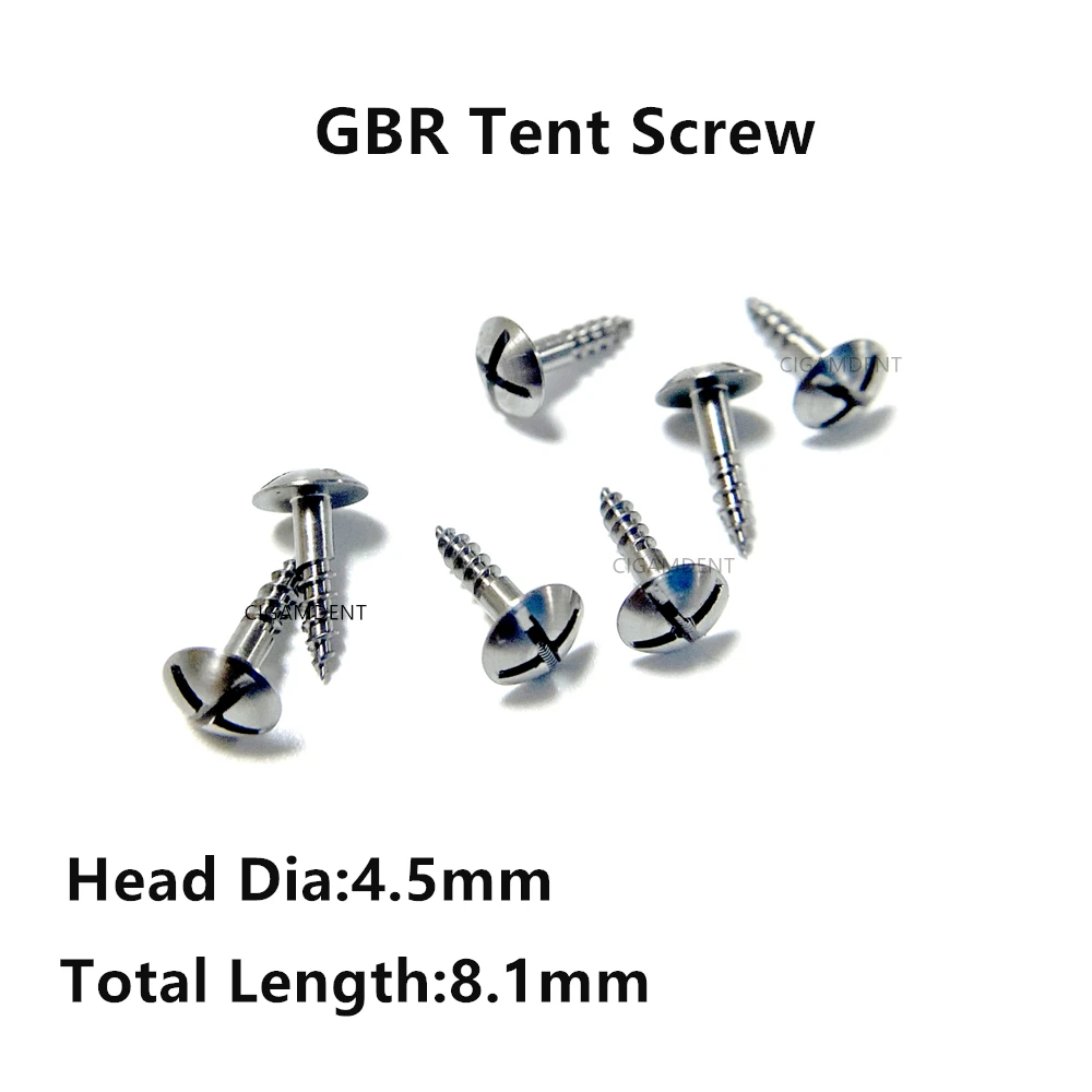 

10Pcs Dental GBR Tenting Screw Mini Titanium Pins Guided Bone Regeneration Screws Membrane Fixation Surgical Implant Instruments