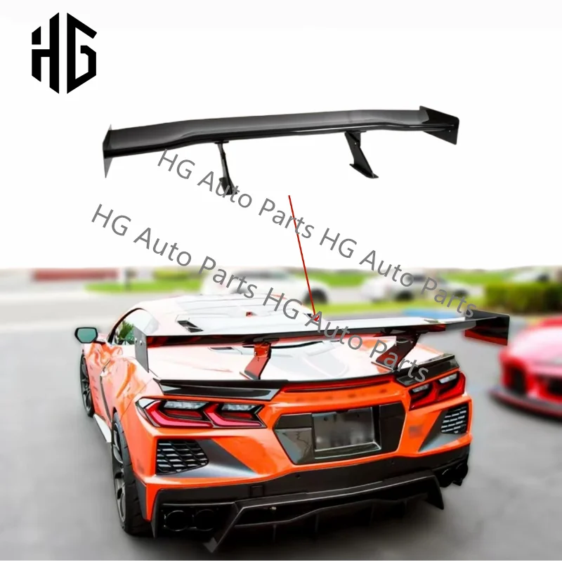 

Suitable For Chevrolet Corvette C8 Carbon Fiber Rear Wing For Corvette C8 Car Spoiler Body Accessories Parts