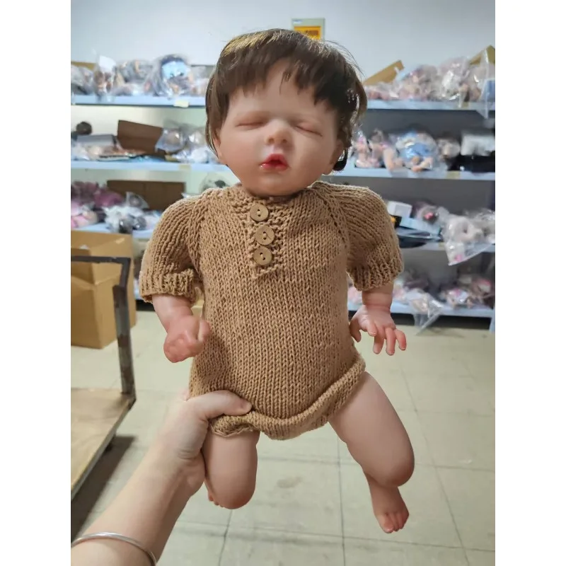 50 سنتيمتر تولد من جديد دمية نابض بالحياة الوليد النوم دمية لويزا مع نشأة الطلاء الأوردة المرئية متعددة