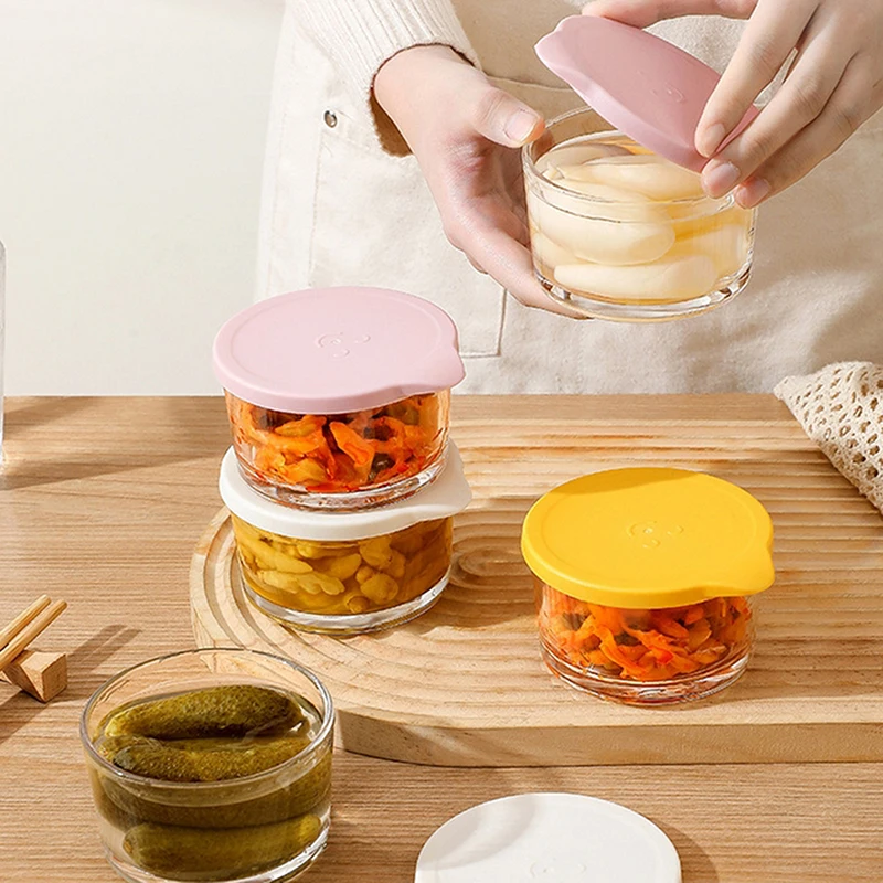 ● 電子レンジ対応丸型食品保存容器高硼珪酸ガラスピクルス密封 - Food Storage Vegetables のレビューと価格
