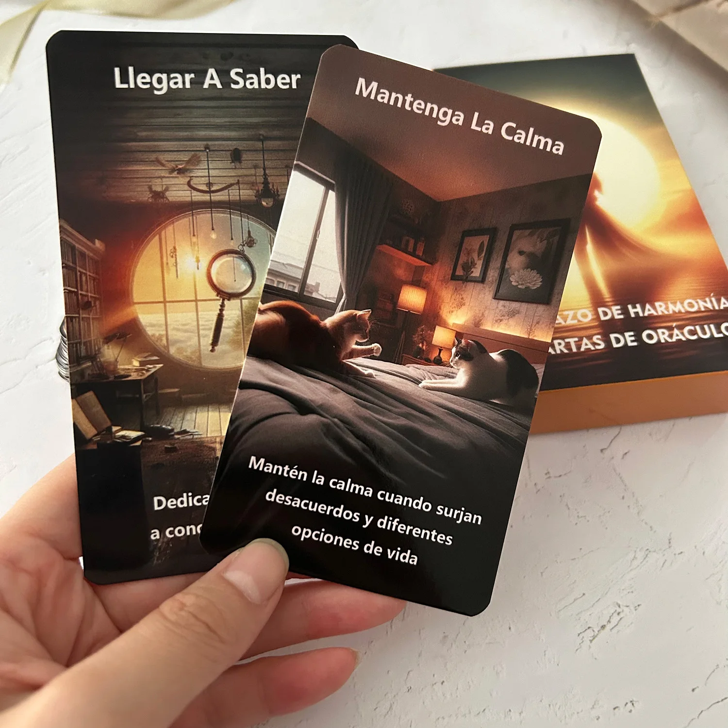 Cartas de oráculo de Tarot de alta calidad, cartas de amor de matrimonio español, accesorios de juego de mesa, poder misterioso, 68x120mm, 56 piezas