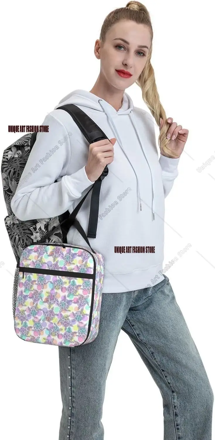 Sea Turtles Insulated Adult Lunch Tote Bag Insulated Cooler Reusable Container Gifts for Work Office Picnic Travel School