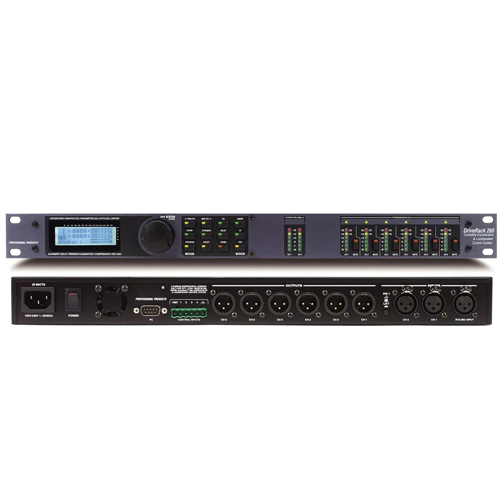 260 Complete Equalization and Loudspeaker Management System DSP Digital Audio Processor Stereo Stage Sound Equipment