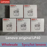 Lenovo LP40PRO/LP40 5 uds auriculares inalámbricos Bluetooth 5,0 doble estéreo reducción de ruido bajo Control táctil Larga modo de reposo 230mA