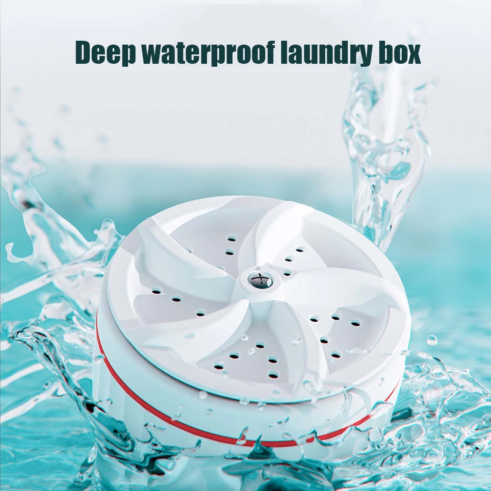 Portable Mini Washing Machine USB Powered Mini Turbo Washer for Underwear Socks Ultrasonic Turbo Washing Machine for Home Travel