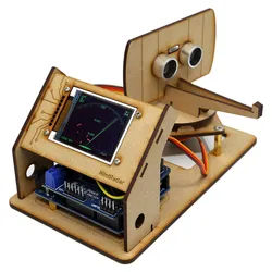 Radar Detecção Robô com 1.8 TFT Screen, TS90A, Radar Ultrasônico para Arduino, Kit DIY, UNO, Open Source, Brinquedos Programáveis