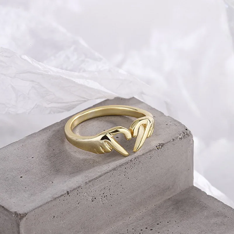 Romantic Love Hand with Heart Shaped Ring, Adjustable