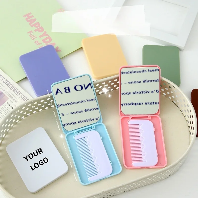 【شعار مخصص】50 قطعة مرآة مكياج مخصصة للسفر متوافقة مع أدوات تغليف تصفيف الشعر وهدايا الشركات