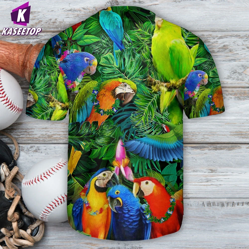 Parrot Tropical 3D Print T-shirt Boy Tracksuit Baseball Shirt Hip Hop Harajuku Streetwear Men Breathable Loose Baseball Jersey