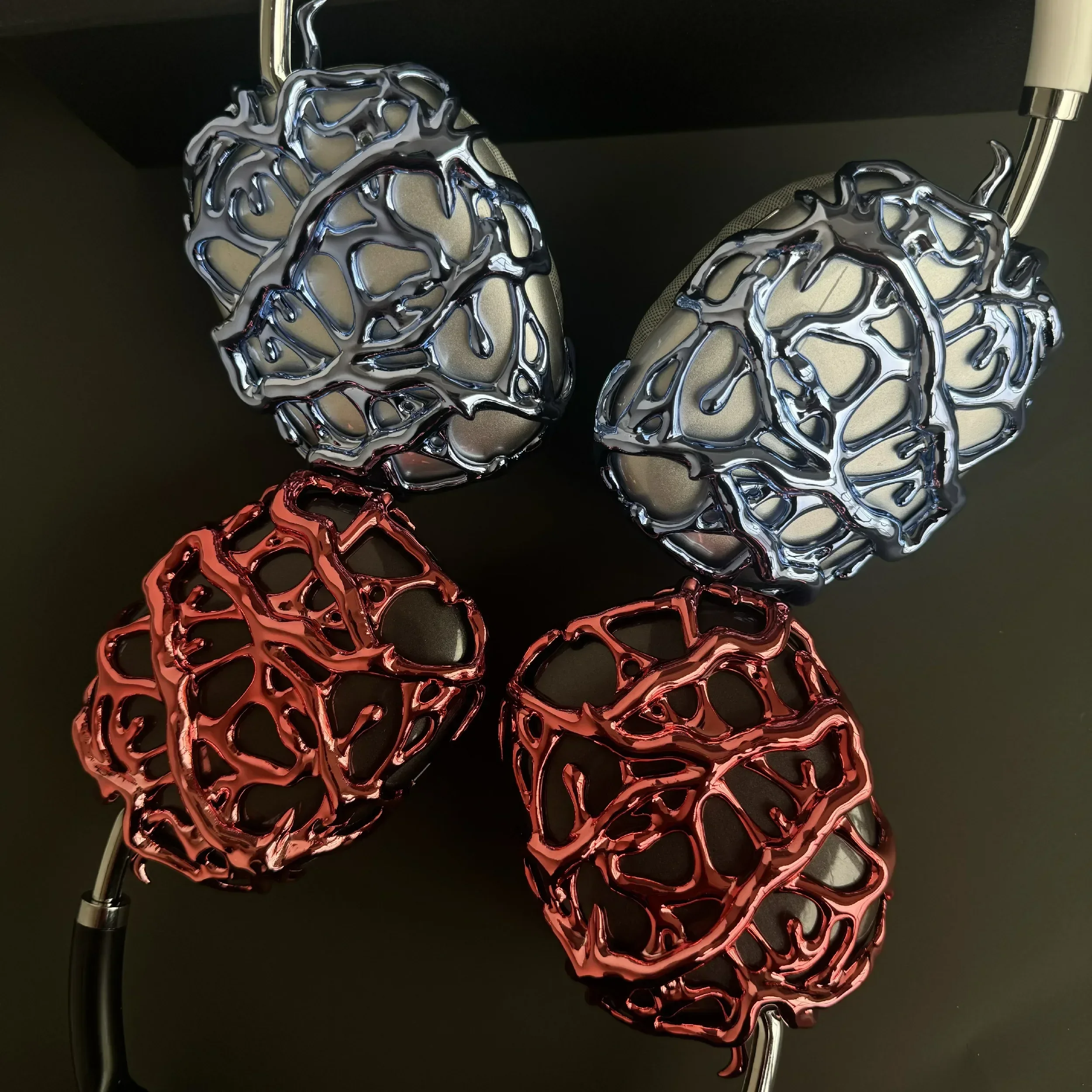 Airpods Max ケースメタル液体トーンヘッドフォンケース AirpodsMax 用
