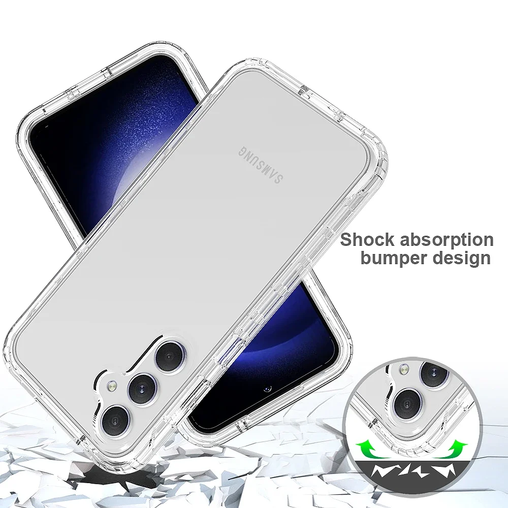 Thick Candy Color Transparent Case for Samsung Galaxy S23FE 5G Hybrid Shockproof Shell Cover For Samsung S23 Ultra / S23 Plus