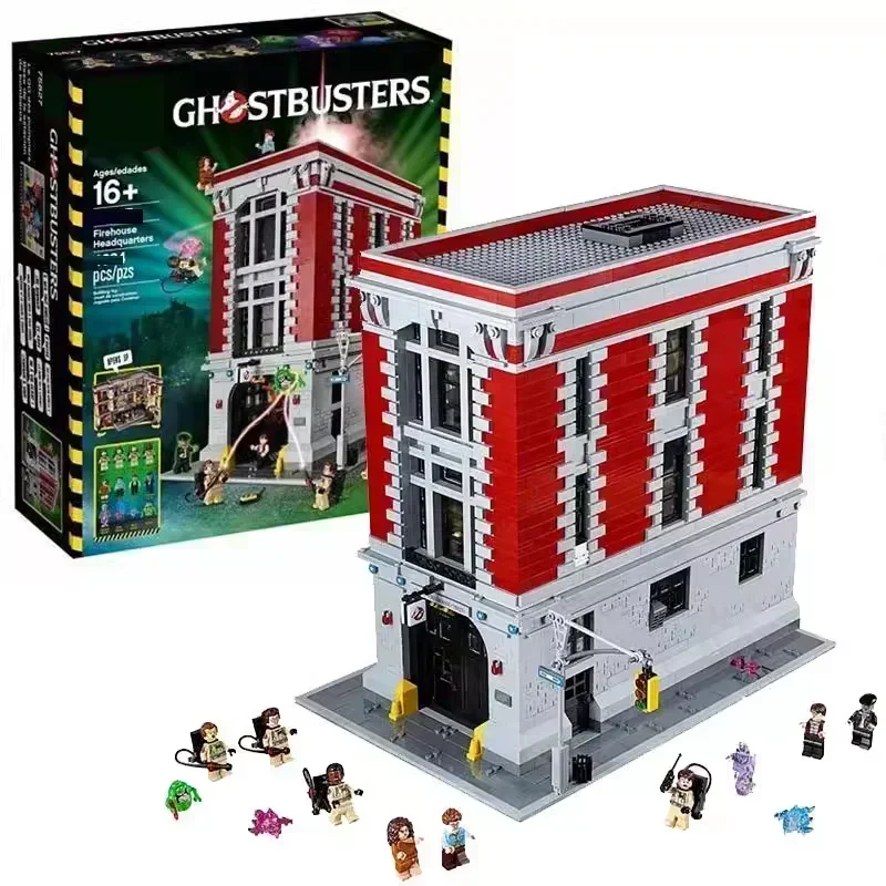 4634 Stück Stadtstraße Ansicht Ghost busters Feuerwehr haus Hauptquartier Bausteine Ziegel Kit kompatibel Kind Geburtstags geschenk