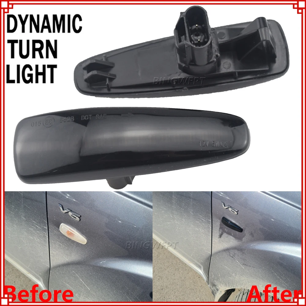 2PCS Side Marker LED Dynamic Turn Signal Light Blinker Lamp 8351A001 For Mitsubishi Lancer/Evolution Outlander Sport Mirage 2014