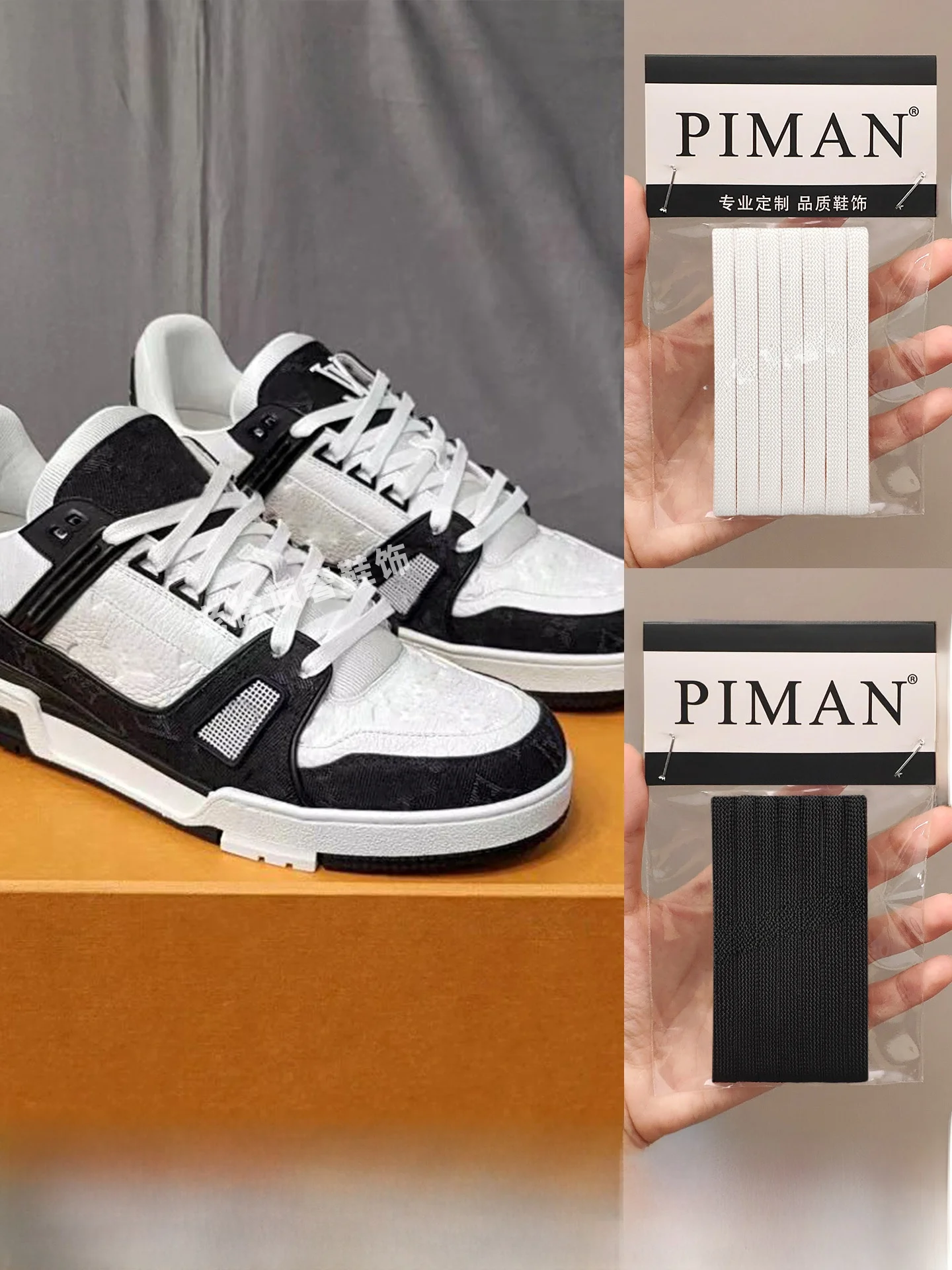 cadarcos-planos-originais-piman-para-tenis-de-basquete-design-unissex-em-jeans-panda-cadarcos-esportivos-para-tenis-lv-trainer