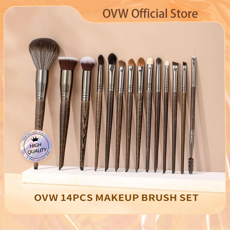 OVW 14PCS Makeup Brush Set Eyeshadow Highlight Blusher Brush For Woman Powder Foundation Cosmetics Brush