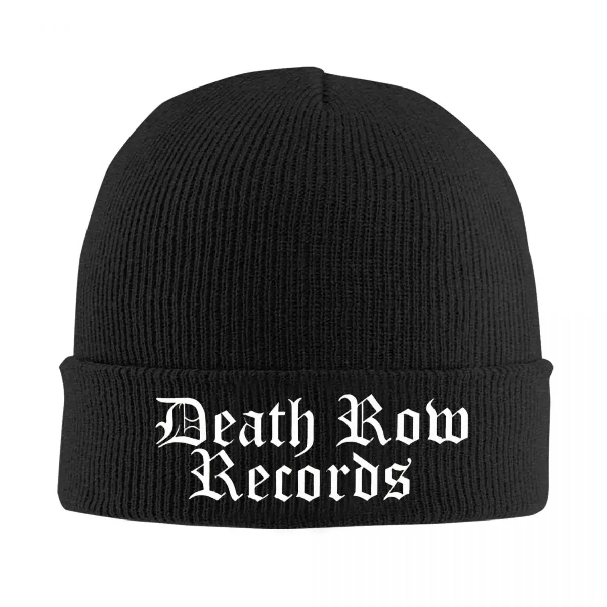 Death Row Record Gothic Hat Autumn Winter Beanies Warm Caps Men Women Acrylic Bonnet