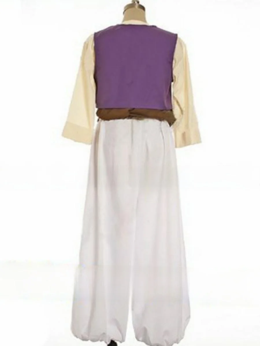 Doce loween mil e uma noites cosplay traje aladdin lâmpada genie traje material de poliéster tradicional chinês dr