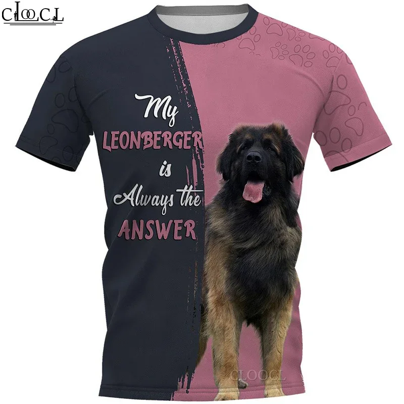 CLOOCL Newest Popular Leonberger T Shirt Summer Men Women 3D Print Hip Hop Tops Round Neck T-shirt Pullover Drop Shipping