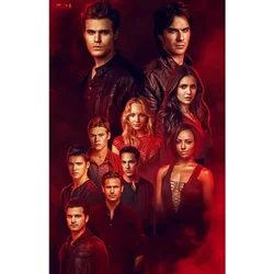 DIY 5D Diamond Painting Kits The Vampire Diaries Full Round Drill Embroidery Kits Crystal Rhinestone Mosaic Gift Home Wall Decor