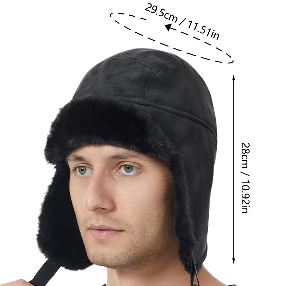 الشتاء الأذن دفئا قبعة في الهواء الطلق الدافئة منفذها قبعة سميكة أفخم Ushanka الفراء قبعة يندبروف عادية ليو فنغ قبعة الرجال مع حماية الأذن